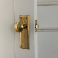 Nostalgic Warehouse New York Door Knob with New York Long Plate